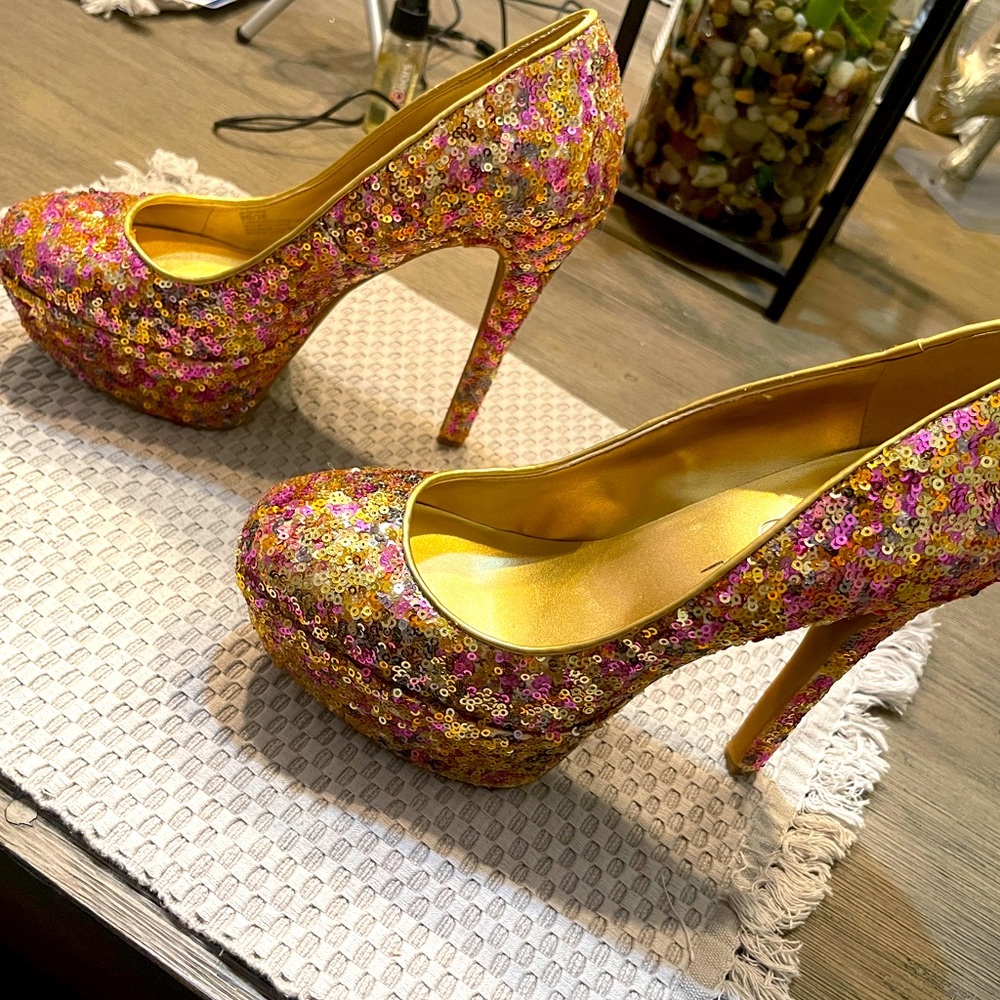 Jessica Simpson Platform Sparkle Heels